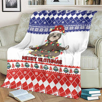 Costa Rica Christmas Blanket Merry Slothmas - Wonder Print Shop