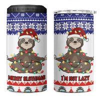 Costa Rica Christmas 4 in 1 Can Cooler Tumbler Merry Slothmas - Wonder Print Shop