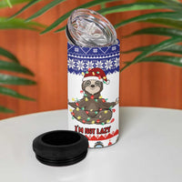 Costa Rica Christmas 4 in 1 Can Cooler Tumbler Merry Slothmas - Wonder Print Shop