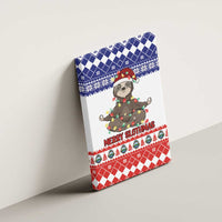 Costa Rica Christmas Canvas Wall Art Merry Slothmas - Wonder Print Shop