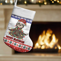Costa Rica Christmas Stocking Merry Slothmas - Wonder Print Shop