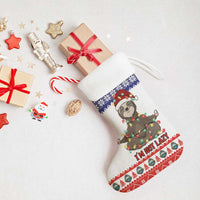 Costa Rica Christmas Stocking Merry Slothmas - Wonder Print Shop