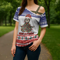 Costa Rica Christmas Cross Shoulder Shirt Merry Slothmas - Wonder Print Shop