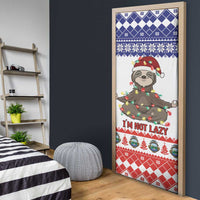 Costa Rica Christmas Door Cover Merry Slothmas - Wonder Print Shop