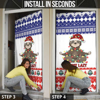 Costa Rica Christmas Door Cover Merry Slothmas - Wonder Print Shop