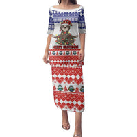 Costa Rica Christmas Family Matching Puletasi and Hawaiian Shirt Merry Slothmas - Wonder Print Shop