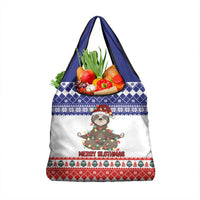 Costa Rica Christmas Grocery Bag Merry Slothmas - Wonder Print Shop