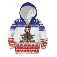 Costa Rica Christmas Kid Hoodie Merry Slothmas - Wonder Print Shop