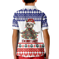 Costa Rica Christmas Kid Polo Shirt Merry Slothmas - Wonder Print Shop