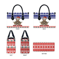 Costa Rica Christmas Leather Bag Merry Slothmas - Wonder Print Shop