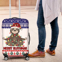 Costa Rica Christmas Luggage Cover Merry Slothmas - Wonder Print Shop