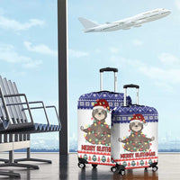 Costa Rica Christmas Luggage Cover Merry Slothmas - Wonder Print Shop