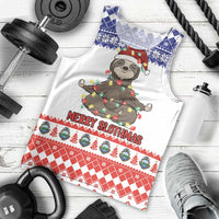 Costa Rica Christmas Men Tank Top Merry Slothmas - Wonder Print Shop
