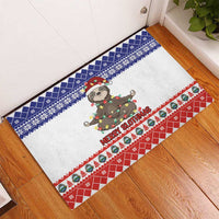 Costa Rica Christmas Rubber Doormat Merry Slothmas - Wonder Print Shop