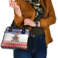 Costa Rica Christmas Shoulder Handbag Merry Slothmas - Wonder Print Shop