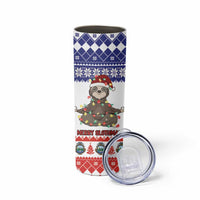 Costa Rica Christmas Skinny Tumbler Merry Slothmas - Wonder Print Shop