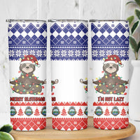 Costa Rica Christmas Skinny Tumbler Merry Slothmas - Wonder Print Shop