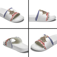 Costa Rica Christmas Slide Sandals Merry Slothmas - Wonder Print Shop