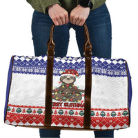 Costa Rica Christmas Travel Bag Merry Slothmas - Wonder Print Shop