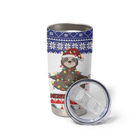 Costa Rica Christmas Tumbler Cup Merry Slothmas - Wonder Print Shop