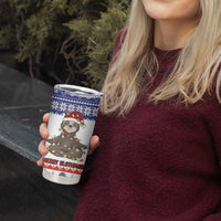 Costa Rica Christmas Tumbler Cup Merry Slothmas - Wonder Print Shop