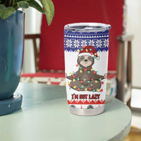 Costa Rica Christmas Tumbler Cup Merry Slothmas - Wonder Print Shop