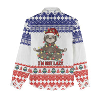 Costa Rica Christmas Women Casual Shirt Merry Slothmas - Wonder Print Shop