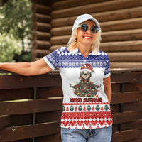 Costa Rica Christmas Women Polo Shirt Merry Slothmas - Wonder Print Shop