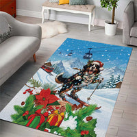 Switzerland Christmas Area Rug Merry Swissmas Bernese Mountain Dog - Wonder Print Shop