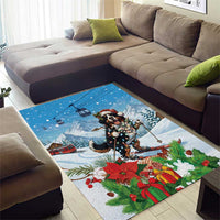 Switzerland Christmas Area Rug Merry Swissmas Bernese Mountain Dog - Wonder Print Shop