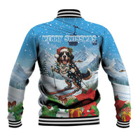 Switzerland Christmas Baseball Jacket Merry Swissmas Bernese Mountain Dog - Wonder Print Shop