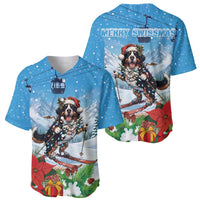 Switzerland Christmas Baseball Jersey Merry Swissmas Bernese Mountain Dog - Wonder Print Shop