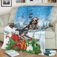Switzerland Christmas Blanket Merry Swissmas Bernese Mountain Dog - Wonder Print Shop