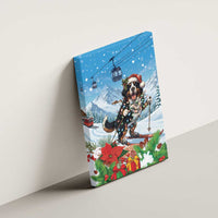 Switzerland Christmas Canvas Wall Art Merry Swissmas Bernese Mountain Dog - Wonder Print Shop