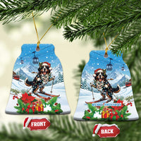 Switzerland Christmas Ceramic Ornament Merry Swissmas Bernese Mountain Dog - Wonder Print Shop