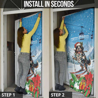 Switzerland Christmas Door Cover Merry Swissmas Bernese Mountain Dog - Wonder Print Shop