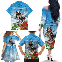 Switzerland Christmas Family Matching Off The Shoulder Long Sleeve Dress and Hawaiian Shirt Merry Swissmas Bernese Mountain Dog - Wonder Print Shop