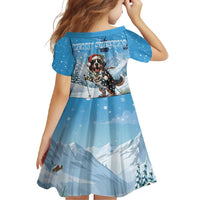 Switzerland Christmas Family Matching Short Sleeve Bodycon Dress and Hawaiian Shirt Merry Swissmas Bernese Mountain Dog - Wonder Print Shop