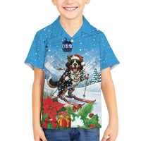 Switzerland Christmas Family Matching Summer Maxi Dress and Hawaiian Shirt Merry Swissmas Bernese Mountain Dog - Wonder Print Shop