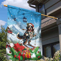 Switzerland Christmas Garden Flag Merry Swissmas Bernese Mountain Dog - Wonder Print Shop