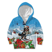Switzerland Christmas Kid Hoodie Merry Swissmas Bernese Mountain Dog - Wonder Print Shop