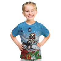 Switzerland Christmas Kid T Shirt Merry Swissmas Bernese Mountain Dog - Wonder Print Shop