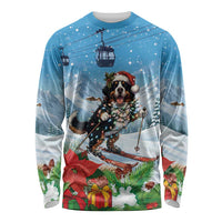 Switzerland Christmas Long Sleeve Shirt Merry Swissmas Bernese Mountain Dog - Wonder Print Shop