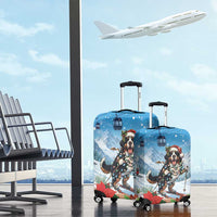 Switzerland Christmas Luggage Cover Merry Swissmas Bernese Mountain Dog - Wonder Print Shop