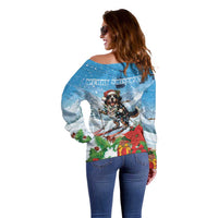 Switzerland Christmas Off Shoulder Sweater Merry Swissmas Bernese Mountain Dog - Wonder Print Shop