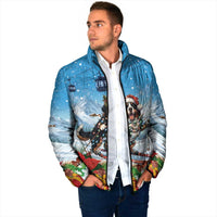 Switzerland Christmas Padded Jacket Merry Swissmas Bernese Mountain Dog - Wonder Print Shop