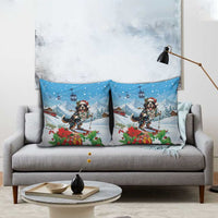 Switzerland Christmas Pillow Cover Merry Swissmas Bernese Mountain Dog - Wonder Print Shop