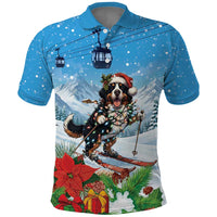 Switzerland Christmas Polo Shirt Merry Swissmas Bernese Mountain Dog - Wonder Print Shop
