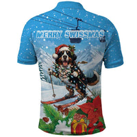 Switzerland Christmas Polo Shirt Merry Swissmas Bernese Mountain Dog - Wonder Print Shop