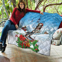 Switzerland Christmas Quilt Merry Swissmas Bernese Mountain Dog - Wonder Print Shop
